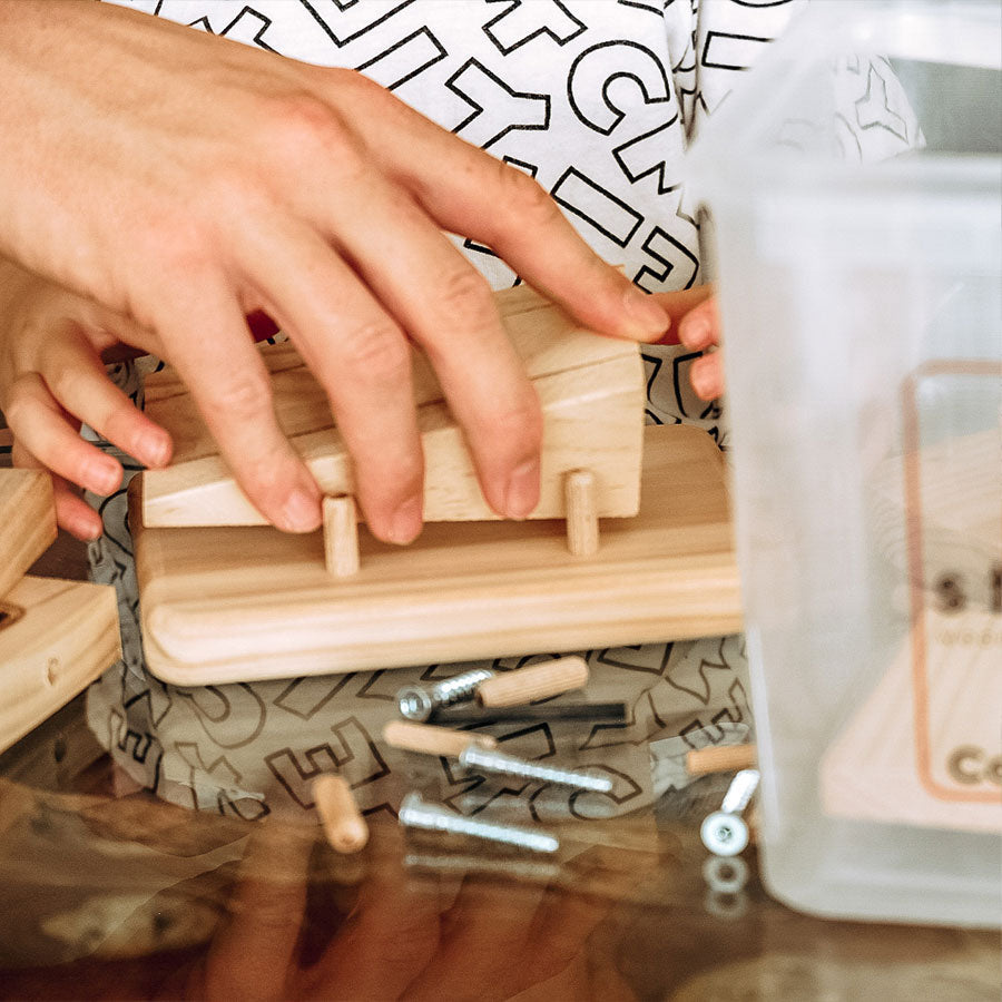 kids wooden building kit