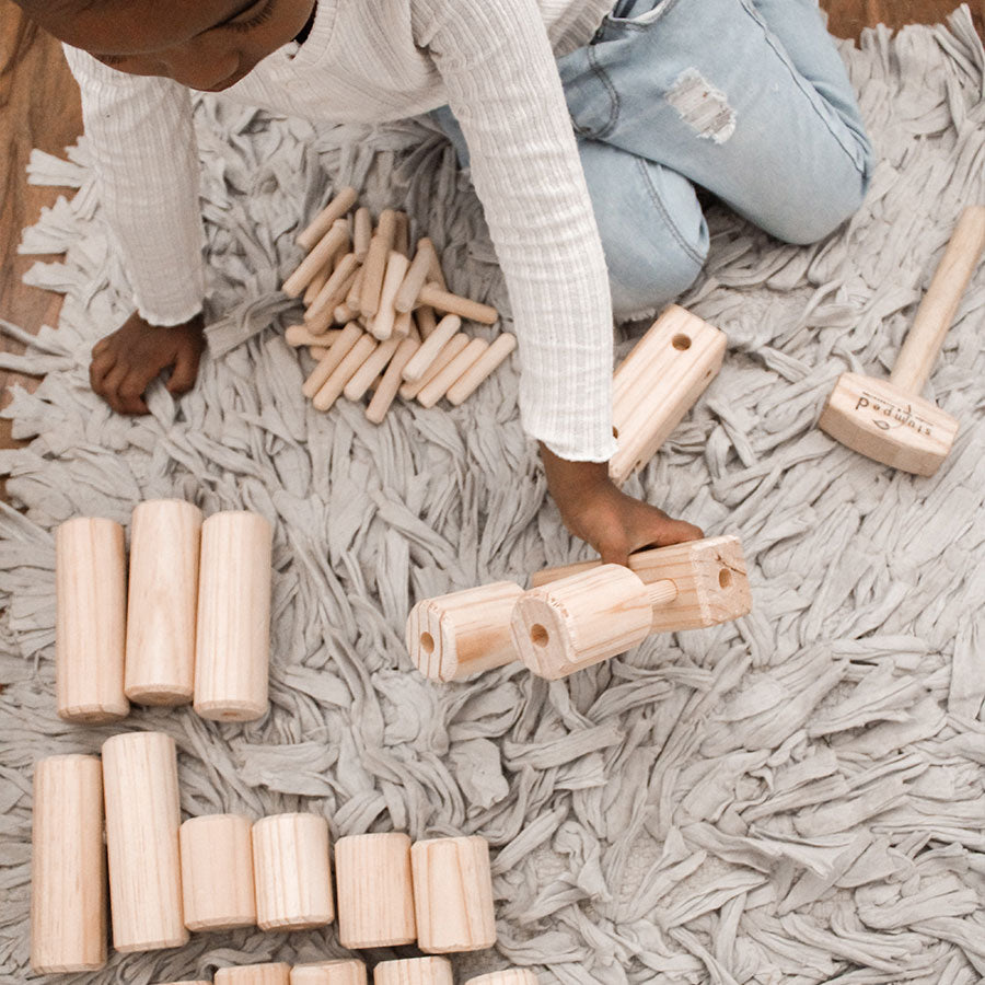 kids wooden building blocks